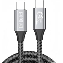 KEKETOPET USB C to USB C Cable 240W, 40Gbps, 8K/60Hz USB 4 Cable for Thunderbolt 4 Docking Station, USB C Video Cable Compatible with MacBook, Mac mini, iPad, iPhone 17/16, USB-C Monitors 3.2, feet