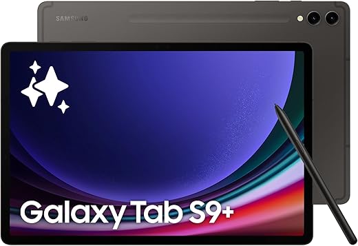 Samsung Galaxy Tab S9+ 31.50 cm (12.4 inch) Dynamic AMOLED 2X Display, RAM 12 GB, ROM 256 GB Expandable, S Pen in-Box, Wi-Fi + 5G Tablet, Gray