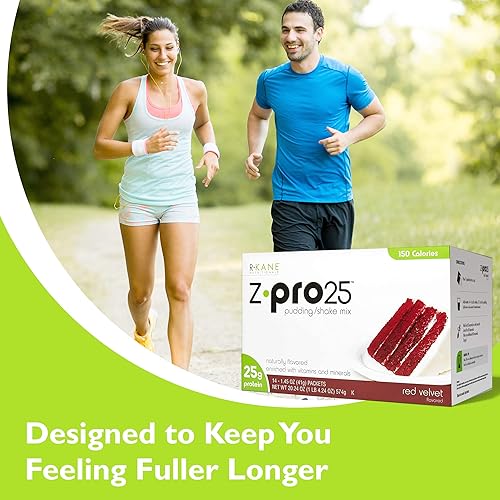 Miniatura 6 de Z-Pro Red Velvet - Mezcla de bebida proteica de terciopelo rojo, batido y pudín con alto contenido de proteínas, baja en calorías y baja en grasa,
