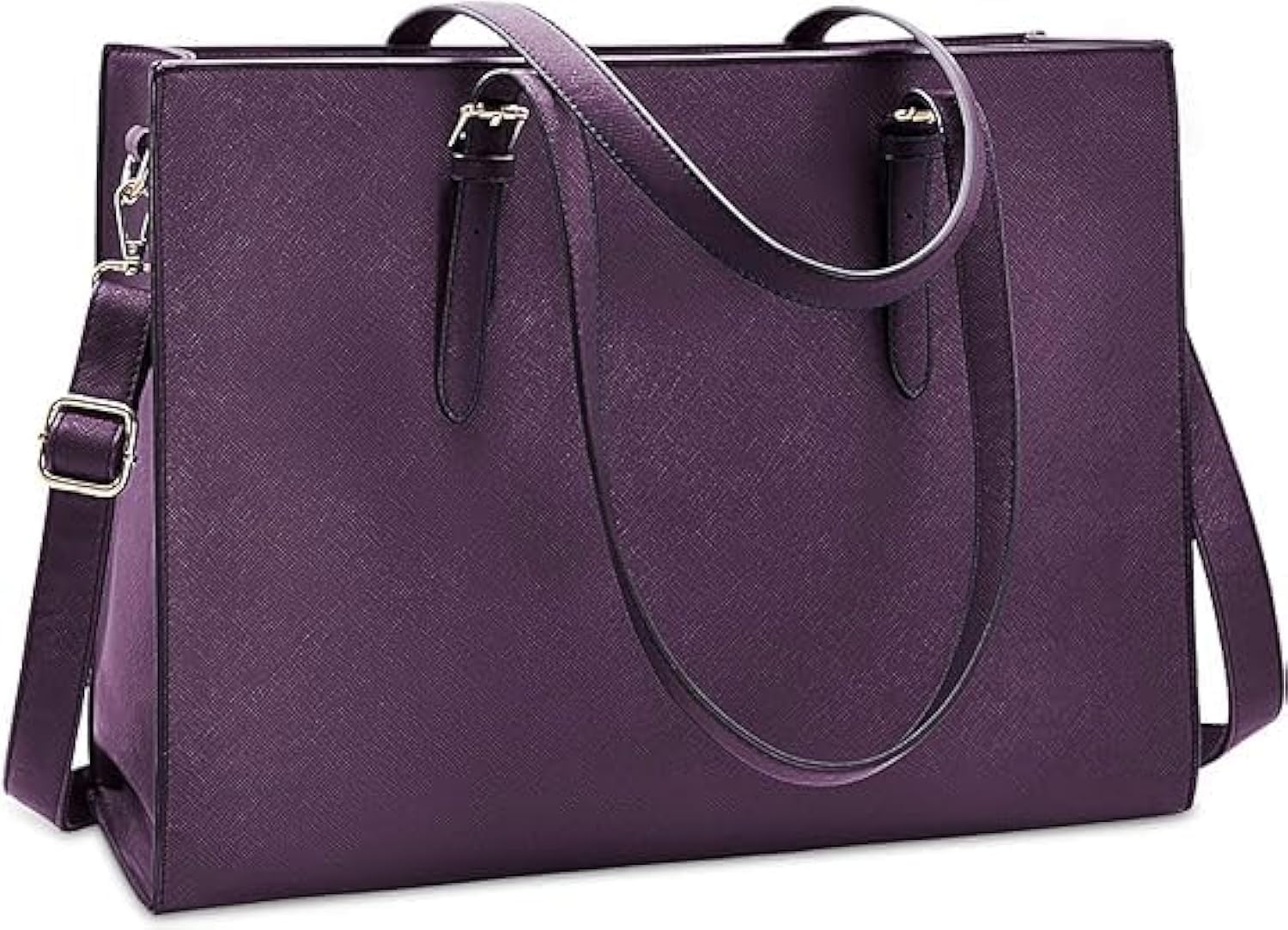 Laptop Bag for Women Waterproof Lightweight Leather 15.6 Inch Computer Tote Bag