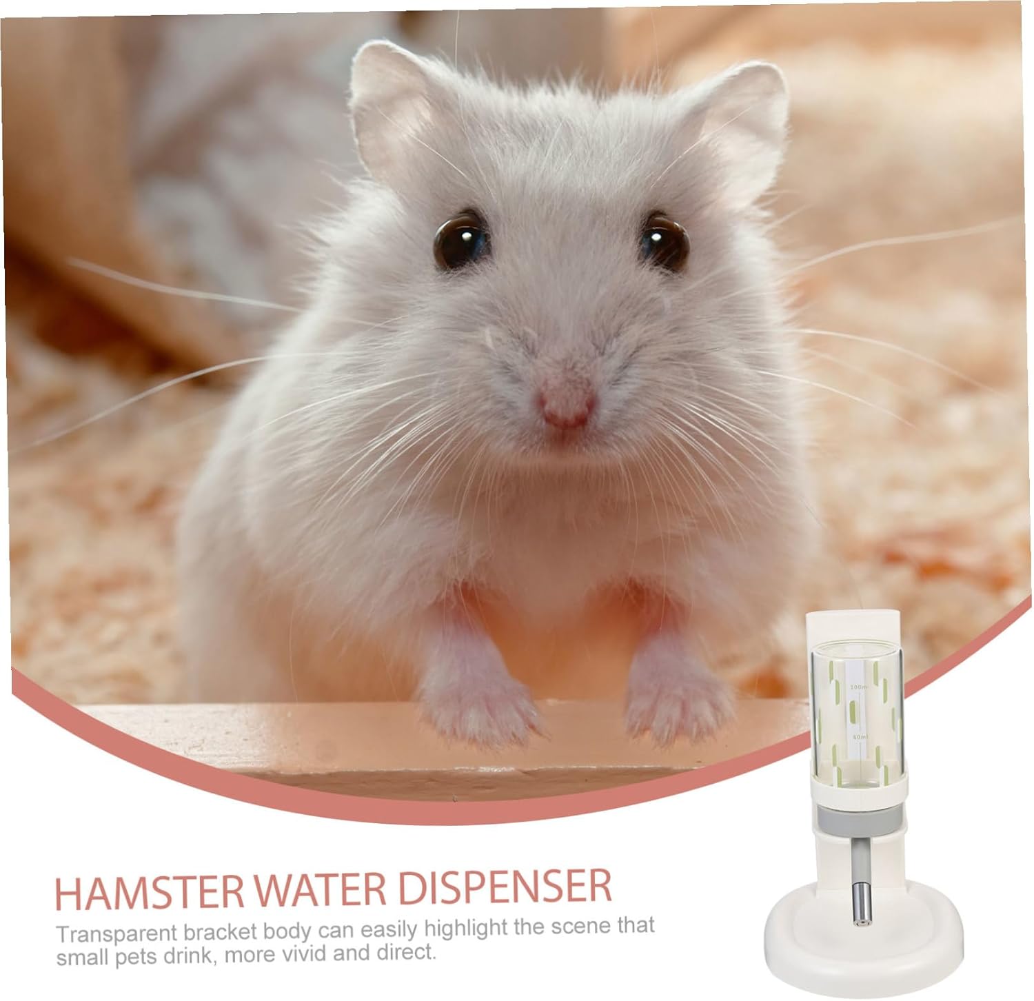 Hamster Water Bottle with Transparent Holder Use Small Animal Water Dispenser for Healthy Drinking Suitable for Various and Styles for Hamsters and Small Pets