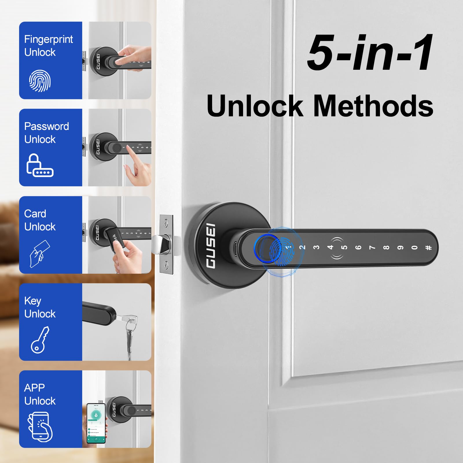Smart Fingerprint Door Lock - Keyless Entry -3