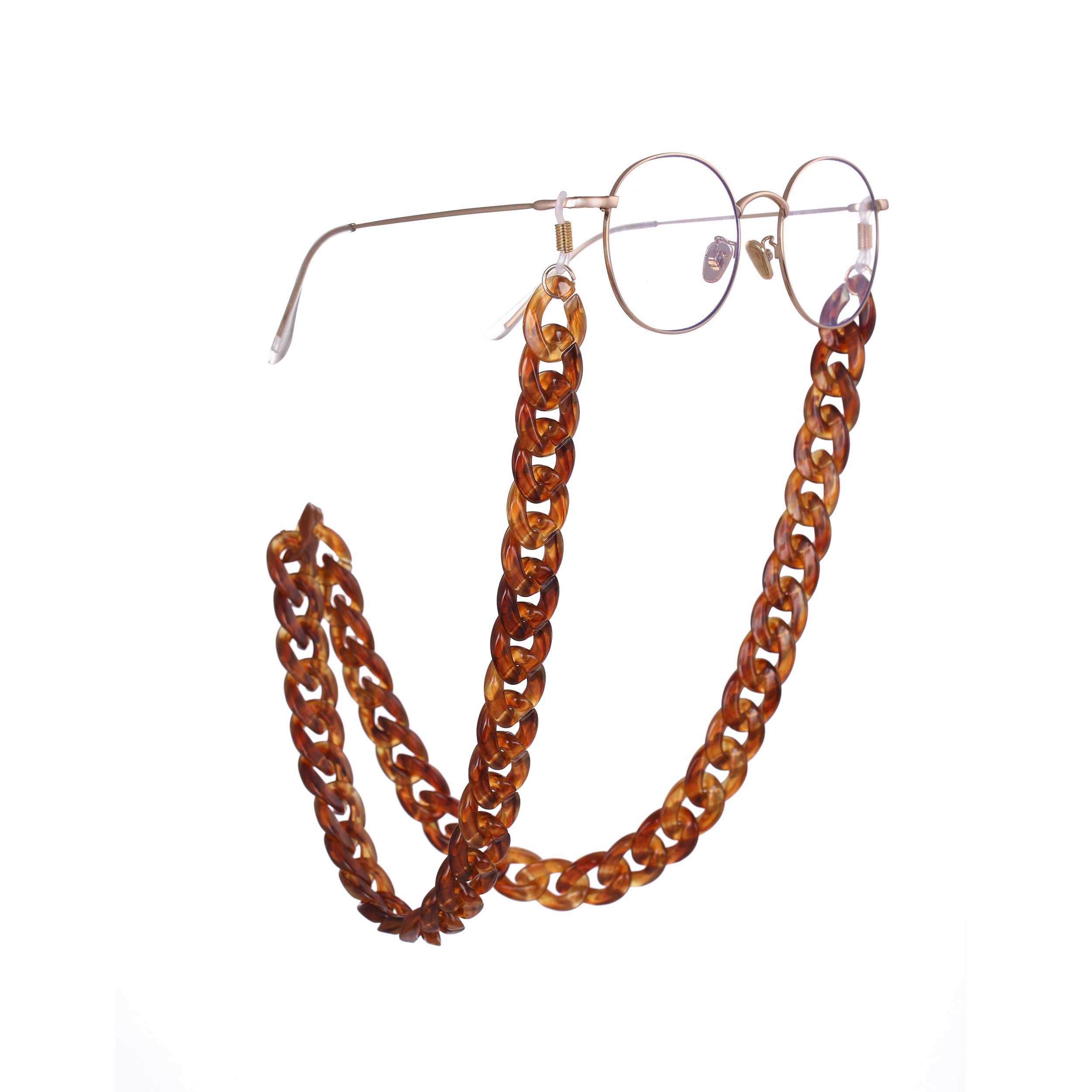 Chaînes De Lunettes En Acier Inoxydable - 3 Couleurs (Or, Argent, Rose) Avec 12 Embouts