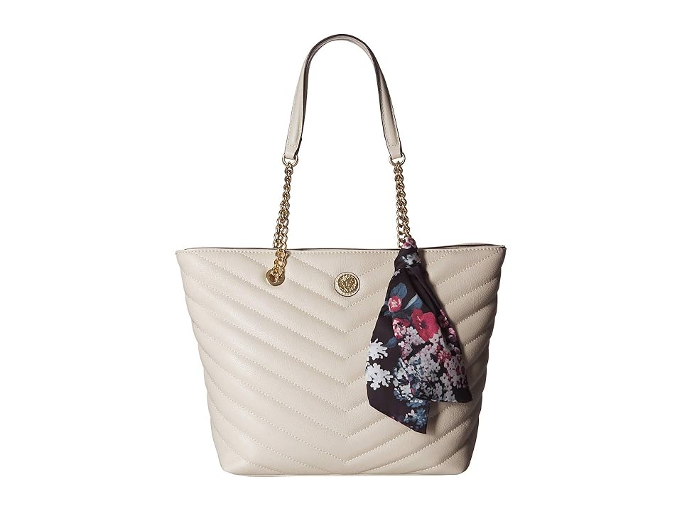 

Anne Klein Chain Tote (Oyster) Tote Handbags, Beige