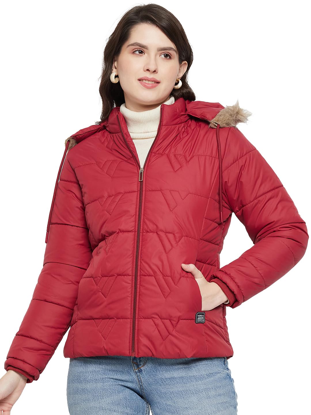 vero amore Women Winterwear Jacket-VEROAMOREWJ-2182-BLACK-picture-5