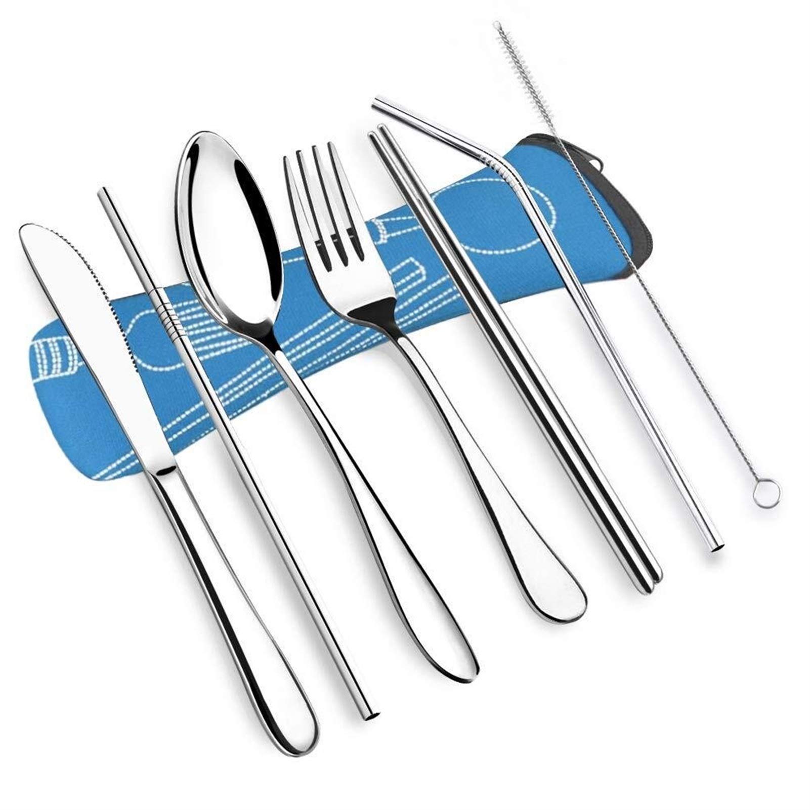 Ensemble de couverts en acier inoxydable fini la vaisselle jetable cassée