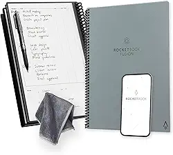 Caderno reutilizável Rocketbook Fusion, 21,6 x 27,9 cm, Deep Space Gray