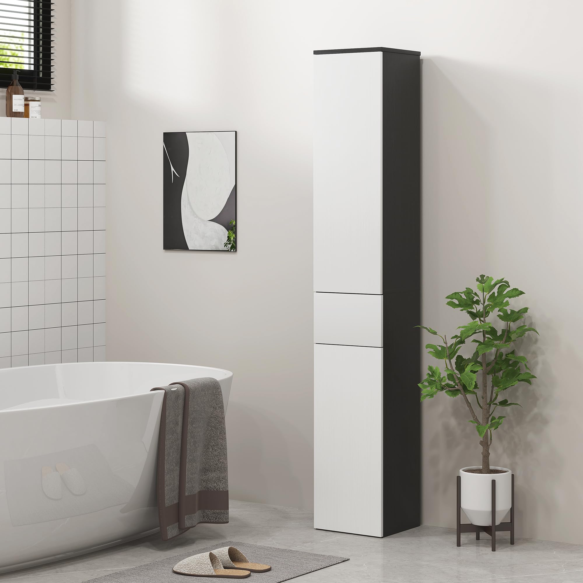 Yaheetech Armadietto da Bagno Indipendente Mobiletto da Terra