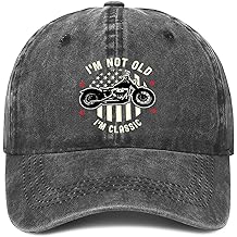 I'm Not Old I'm Classic Motorcycle Baseball Cap Adjustable Vintage Washed Cotton Hats Gift for Men Women