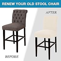 Vista 41 de Flamingo P Bar Stool Covers with Backs Bar Stool Seat Covers Barstool Covers Slipcovers Counter Height Bar Stool Chair Covers Removable Washable for