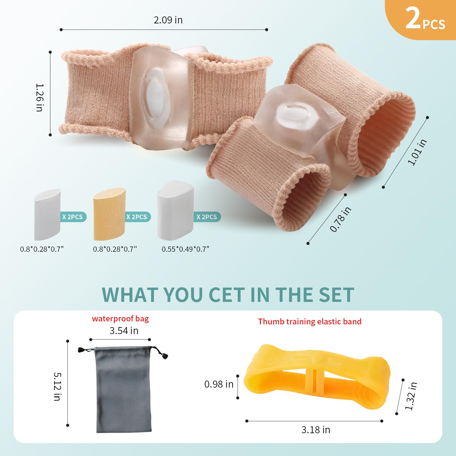 Espaciadores de dedos ajustables para juanetes y dedos en martillo, separadores de silicona con tela transpirable, alivia el dolor de pies, callos y dedos superpuestos (unisex, diseño de bucle para