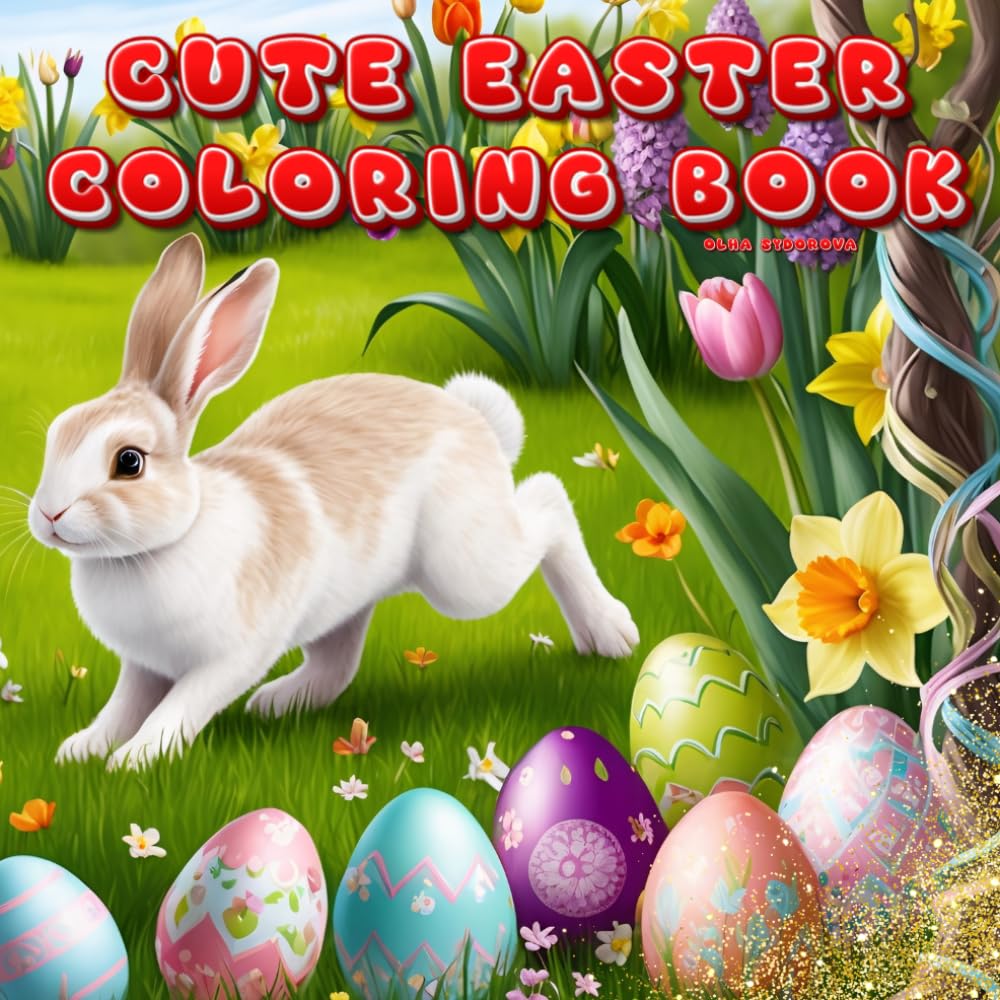 Cute Easter Coloring Book for All Ages. Fun and Relaxing Coloring Book Easter Coloring Book for All Ages: Cute Bunnies, Easter Eggs, Chick. Happy ... Fun and Relaxing Coloring Book for All Ages.