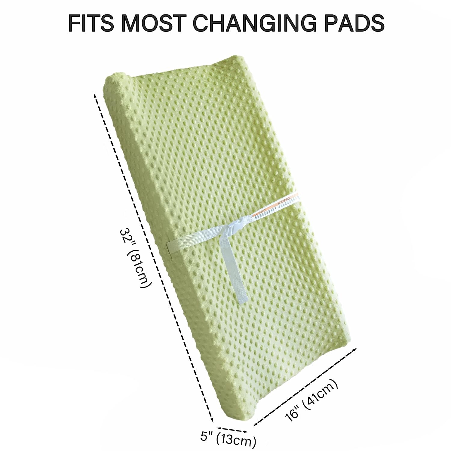 Changing Pad Covers, AceMommy Ultra Soft Minky Dot Plush Changing Table Cover for Baby Boys and Girls, Spring Green & Cream (2 Pack)
