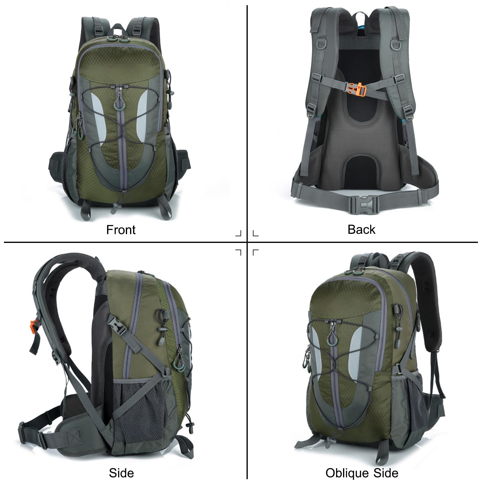 30L Plecak turystyczny Wodoodporny Plecak trekkingowy Wytrzymały plecak dla kobiet mężczyzn Kemping Wspinaczka Podróże Sporty outdoorowe Niebieski