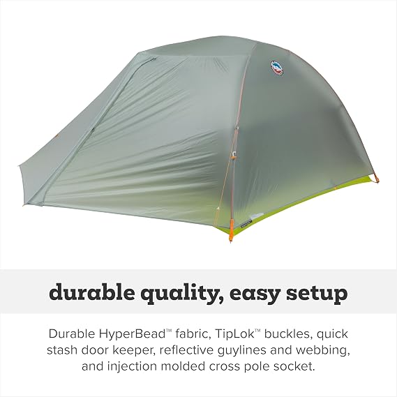 Big Agnes Tiger Wall UL - Ultralight Backpacking Tent, 3-Season Semi-Freestanding Side-Entry Shelter for Camping & Backpacking -1, 2, 3 Person