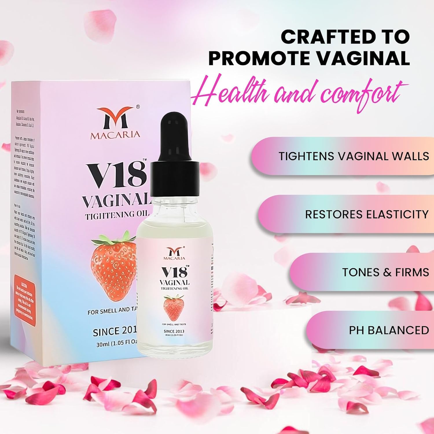 V18 TIGHT Vaginal Tightening Oil (Cream gel) - All Natural, V Tight Oil (Cream gel) for Women
