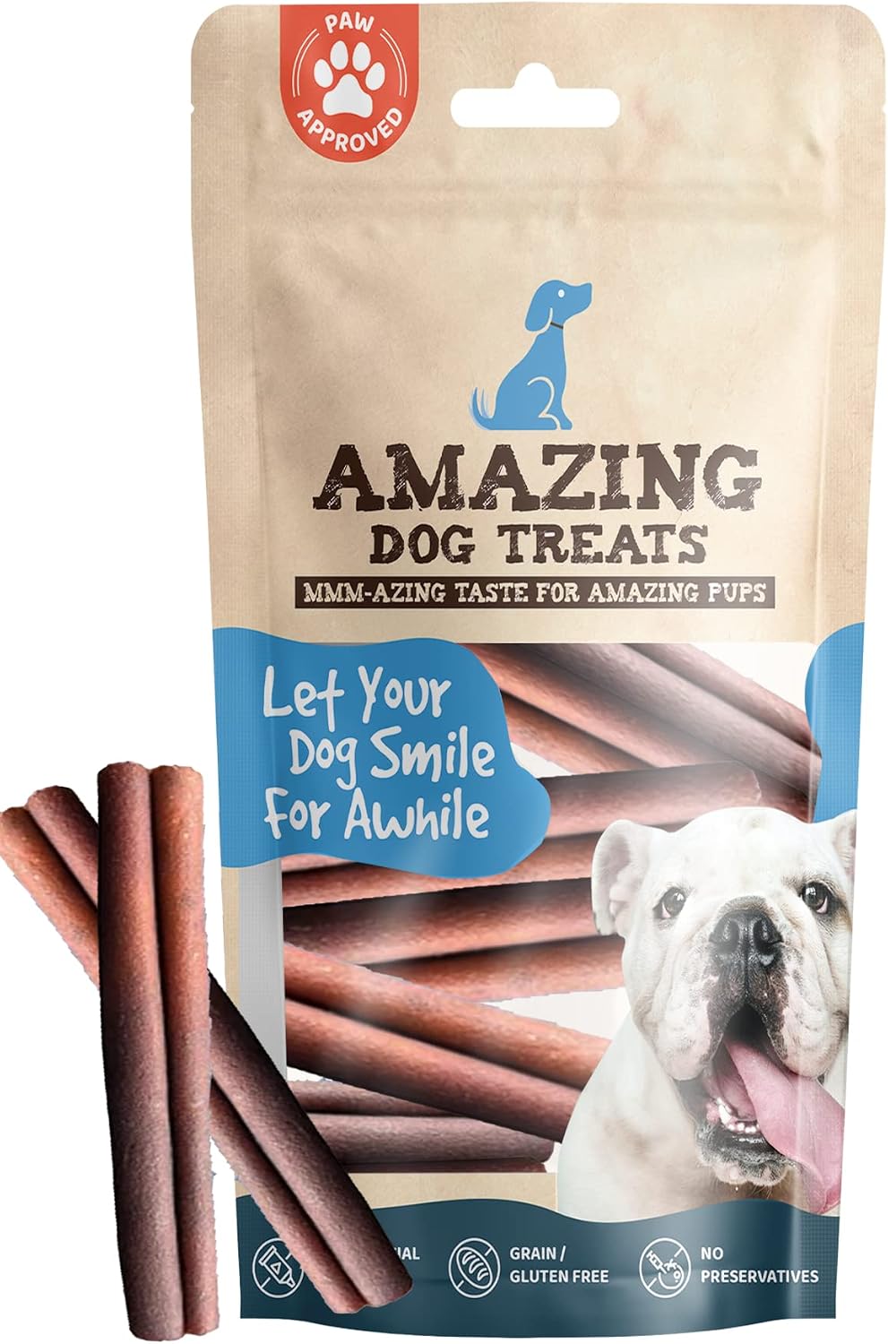 Bully Stick 6 Inch Premium Bully Stick Dog Chews (8 oz/Pack) - Long Lasting Bully Sticks for Dogs - Best Bully Stick Bones for Dogs -…