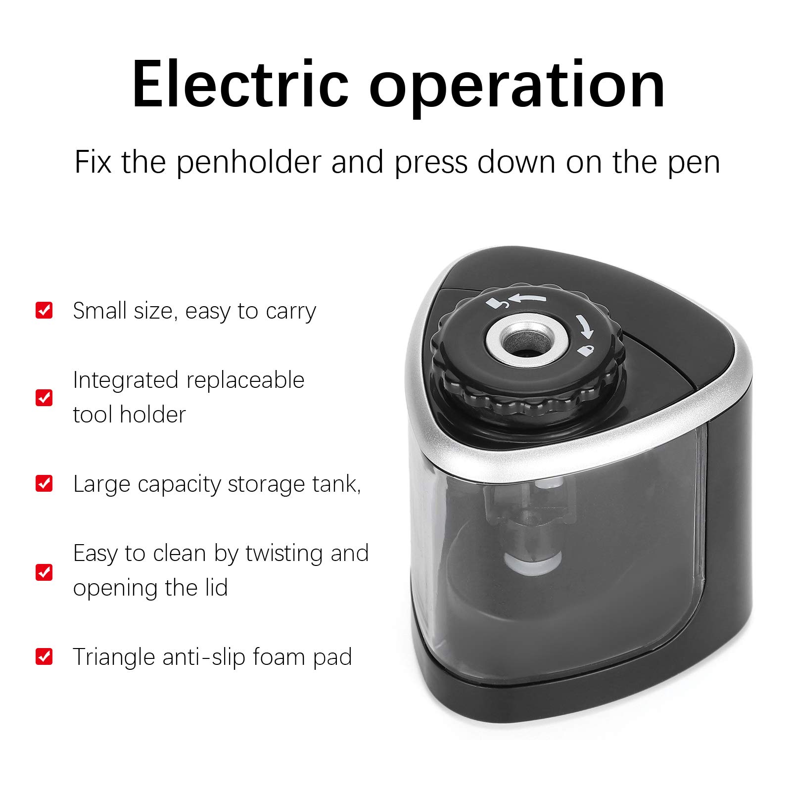 Temperamatite Temperino Automatico Elettronico Per Matita Colorata E N E Batteria Temperino Automatico Elettronico