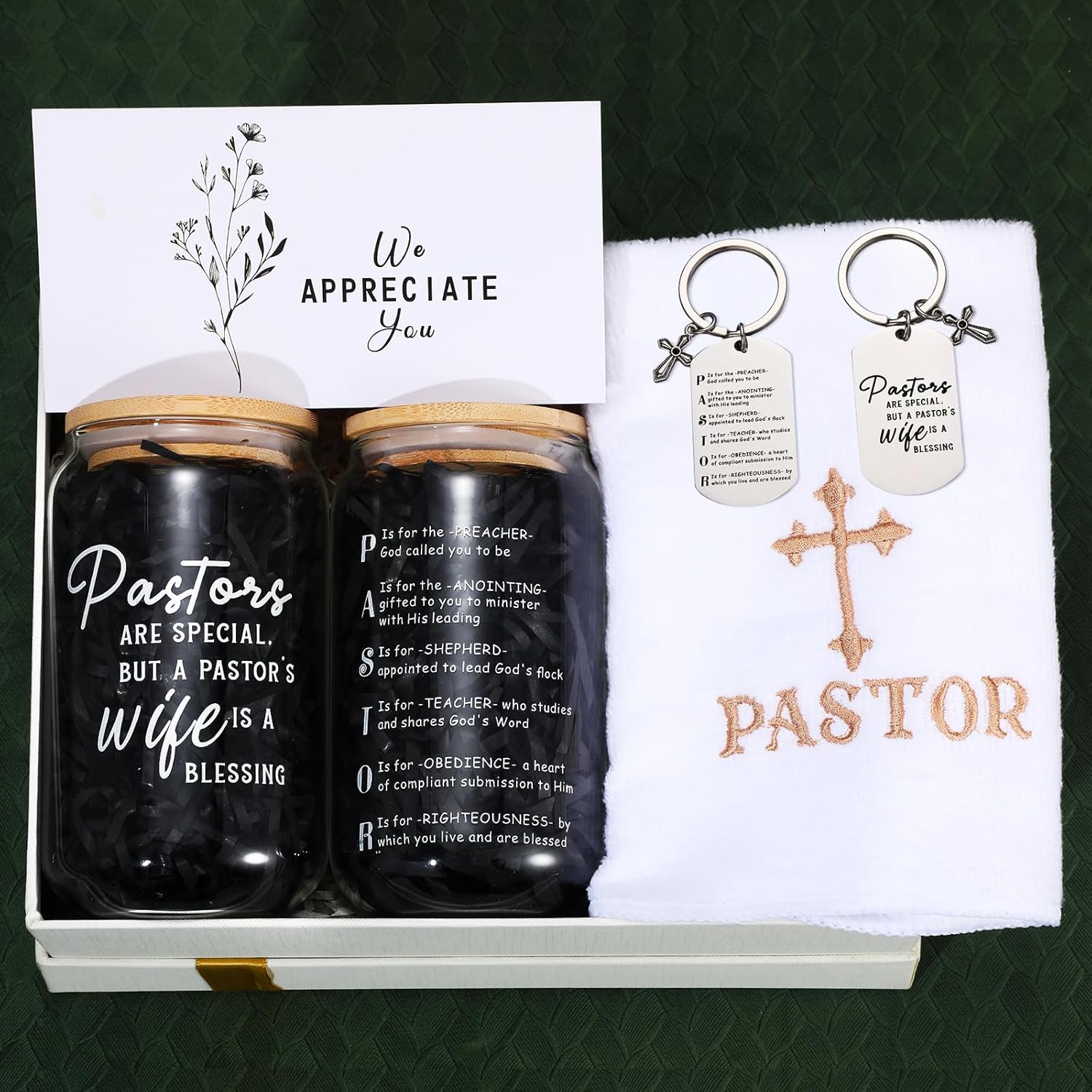 LemonRoad Pastor Appreciation Gifts for Men Christian Pastor, Religious Gifts for Pastors Wife with 16 oz Glass Tumbler Set with Straws and Cleaning Brushes for Church Birthday Christmas - Image 7