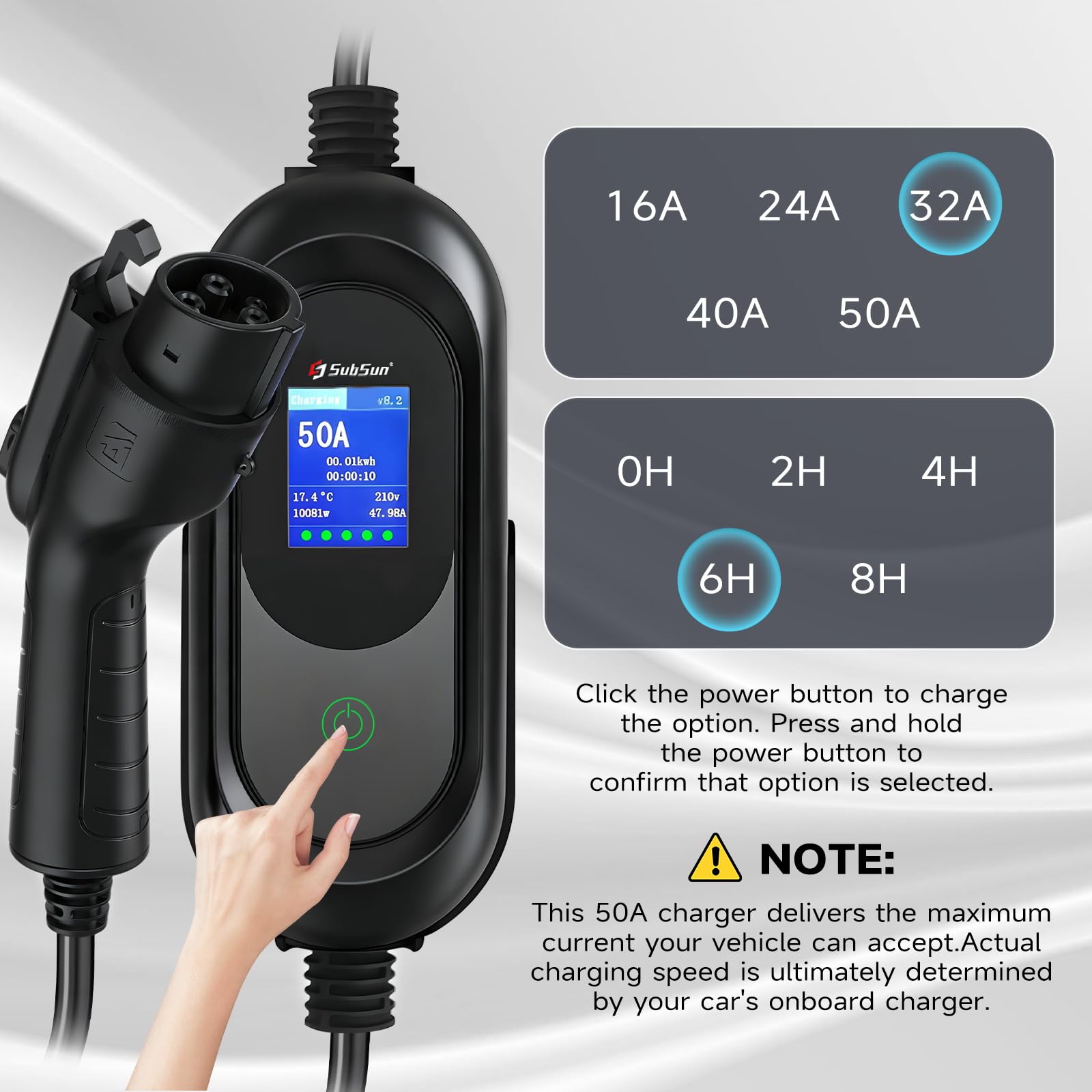 Amazon.com: SubSun Level2 Tesla Charger 50A 240V with NEMA 14-50