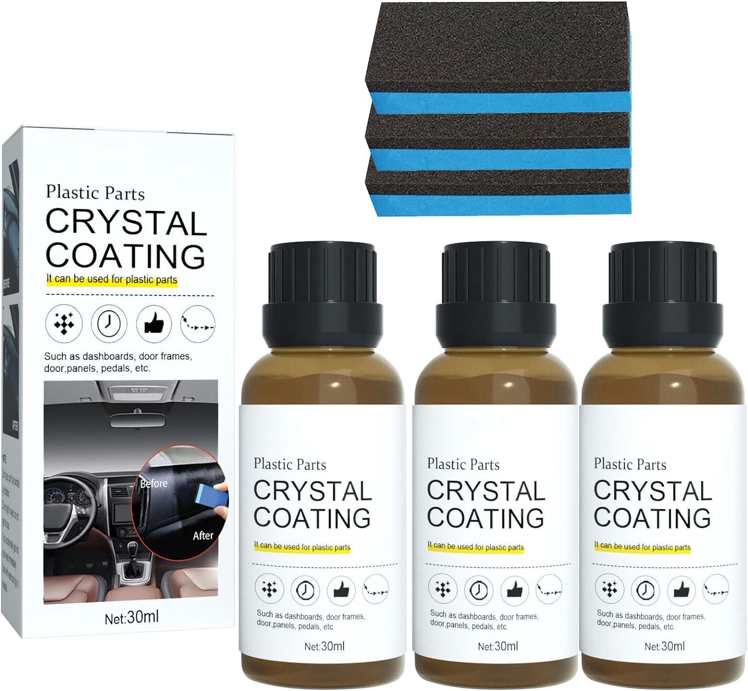 Revêtement cristallin pour plastiques auto pour garder un habitacle impeccable en voyage