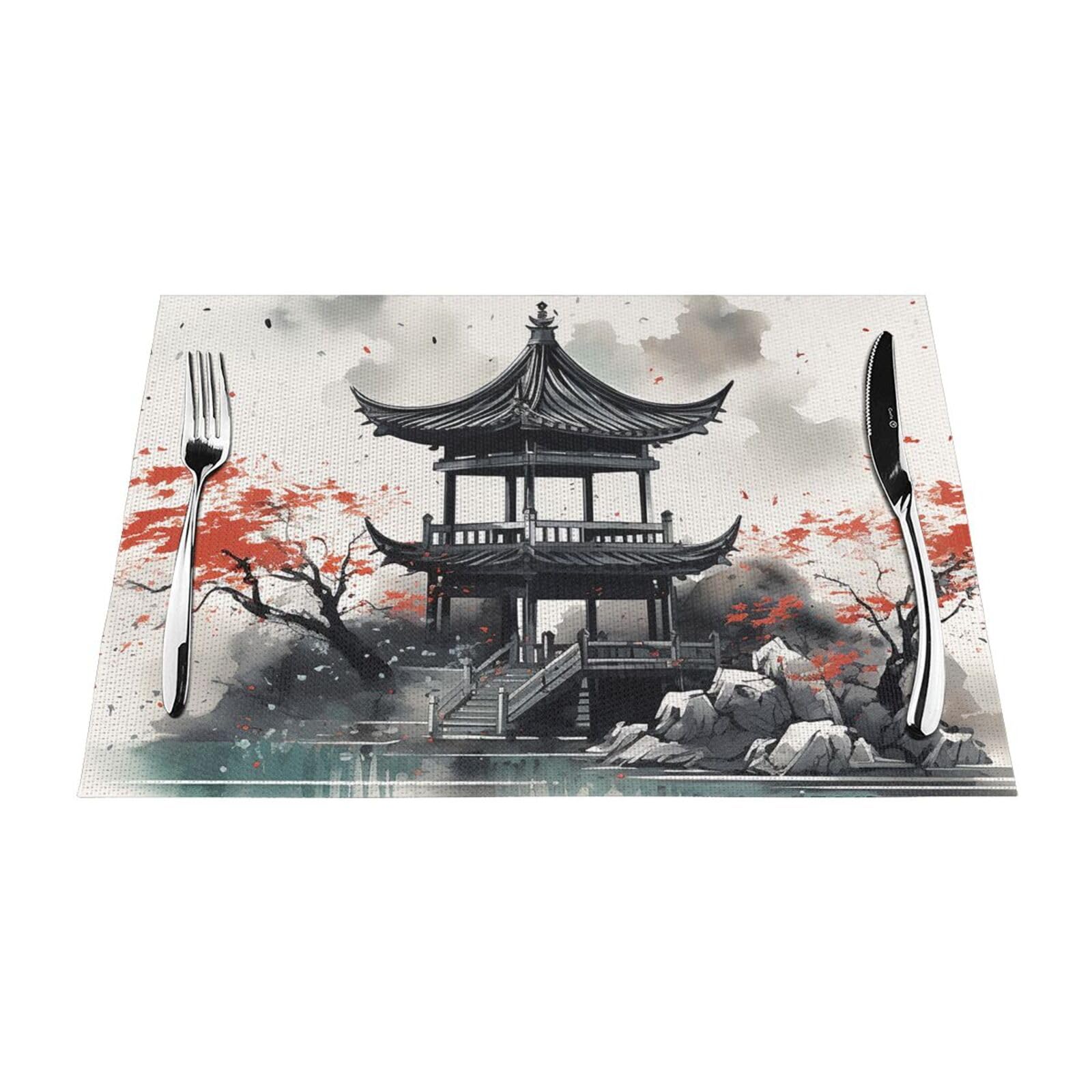 Set de table antidérapant lavable résistant chaleur vinyle 30,5x45,7 cm