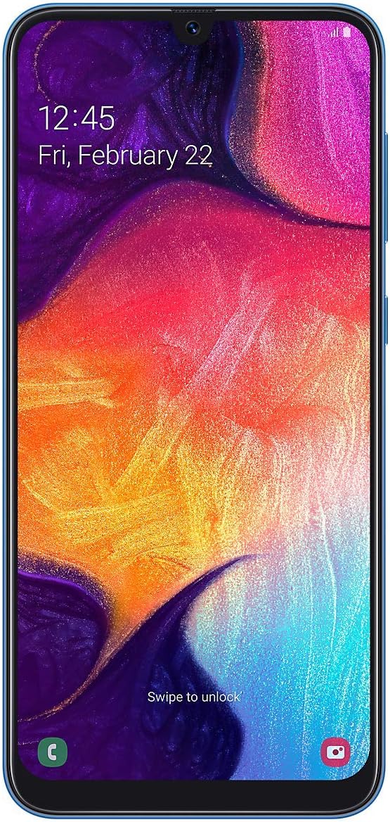 Samsung Galaxy A50 4G 6.4 inches Smartphone 4GB RAM 128GB Unlocked Sim-Free Blue A (Renewed)