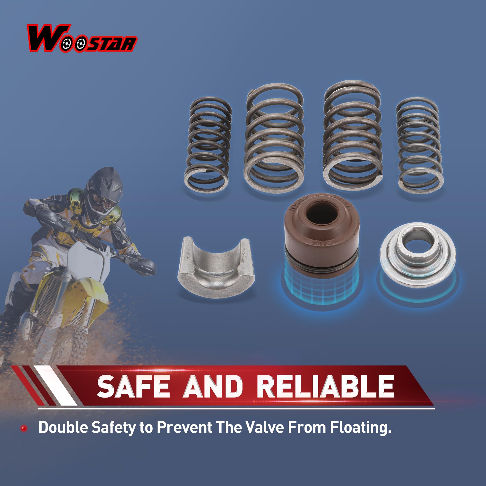WOOSTAR Cilindro Testata Kit Valvole 66mm Sostituzione per 70cc 90cc 110cc Taotao Roketa Sunl Cinese Mini ATV Quad Motore Orizzontale Pocket Dirt Bike