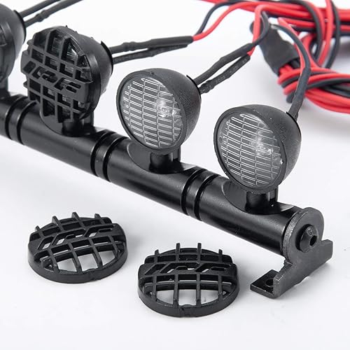 Miniatura 4 de RC-Hub Barra de luces LED de techo 4 LED RC luces para 110 RC Crawler Car SCX10