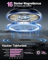 VOLOHAS 15W MagSafe Autós Telefontartó Vezeték Nélküli Töltéssel iPhone Samsung 3