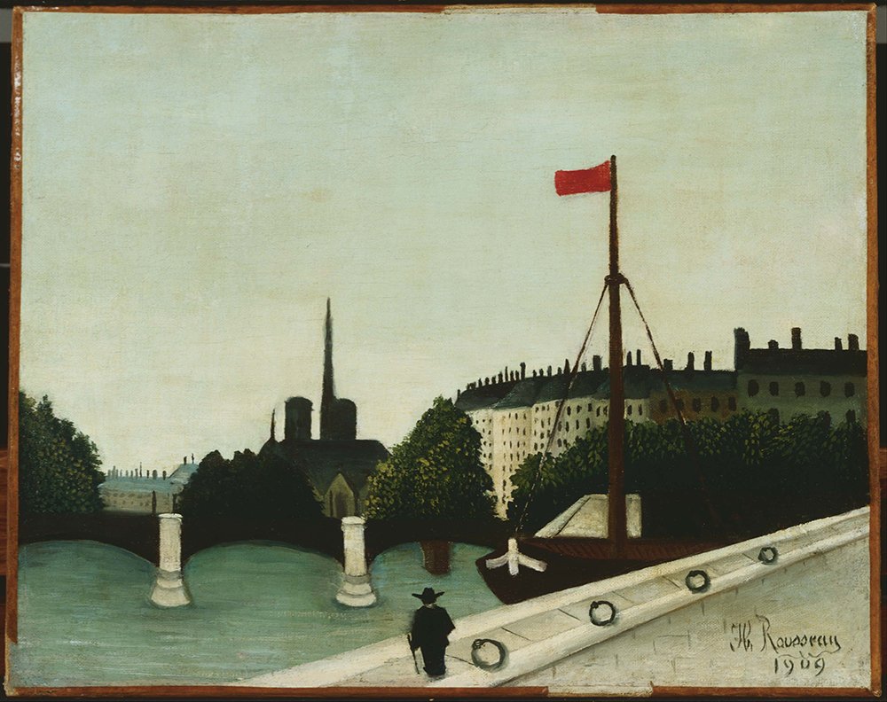 Henri Rousseau Notre Dame grand format pour décorer un salon moderne