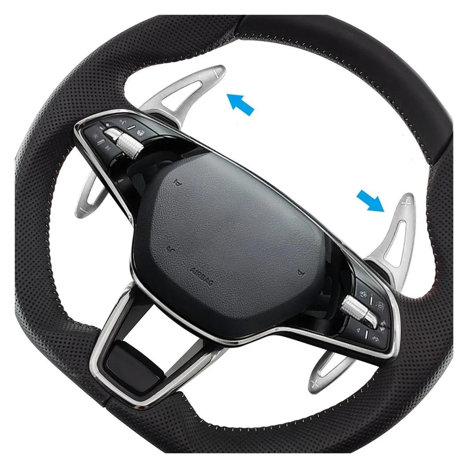 Zhangzhengyao Silver Car Steering Wheel Shifter Paddle For Skoda For Octavia For Enyaq For Scout For Kodiaq For Karoq For Superb For Scala For Kamiq Car Wheel Shift Paddle Shifters(Silver)