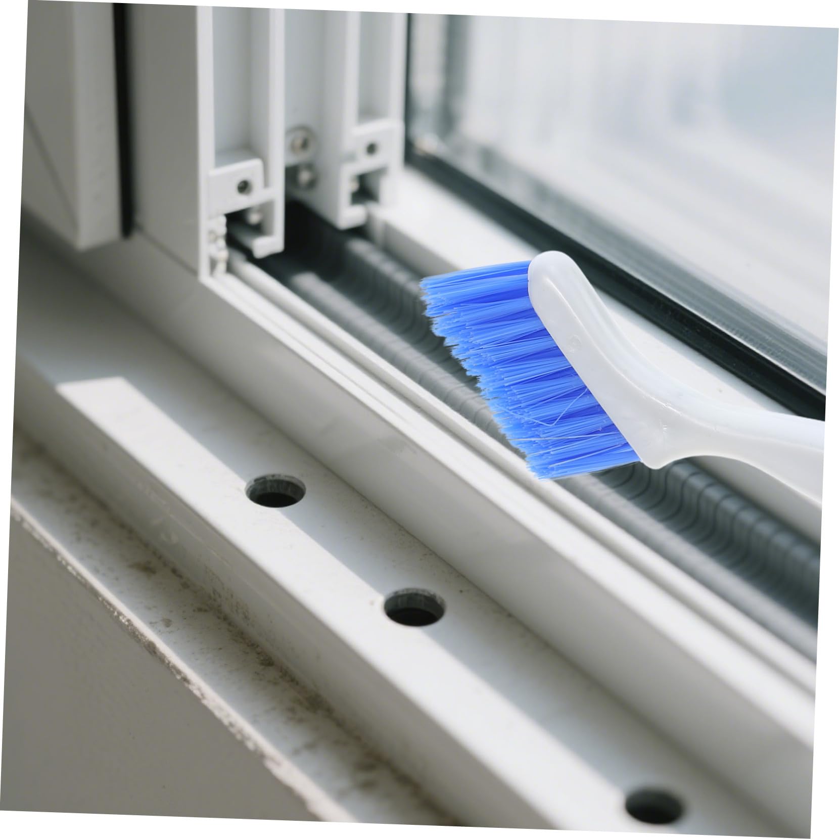 20 Piezas Cepillos de Limpieza para Ranuras Nylon Duro para Ventanas Puertas Cocina Esquinas Grietas Herramienta Ergonomía Ligera Adaptable