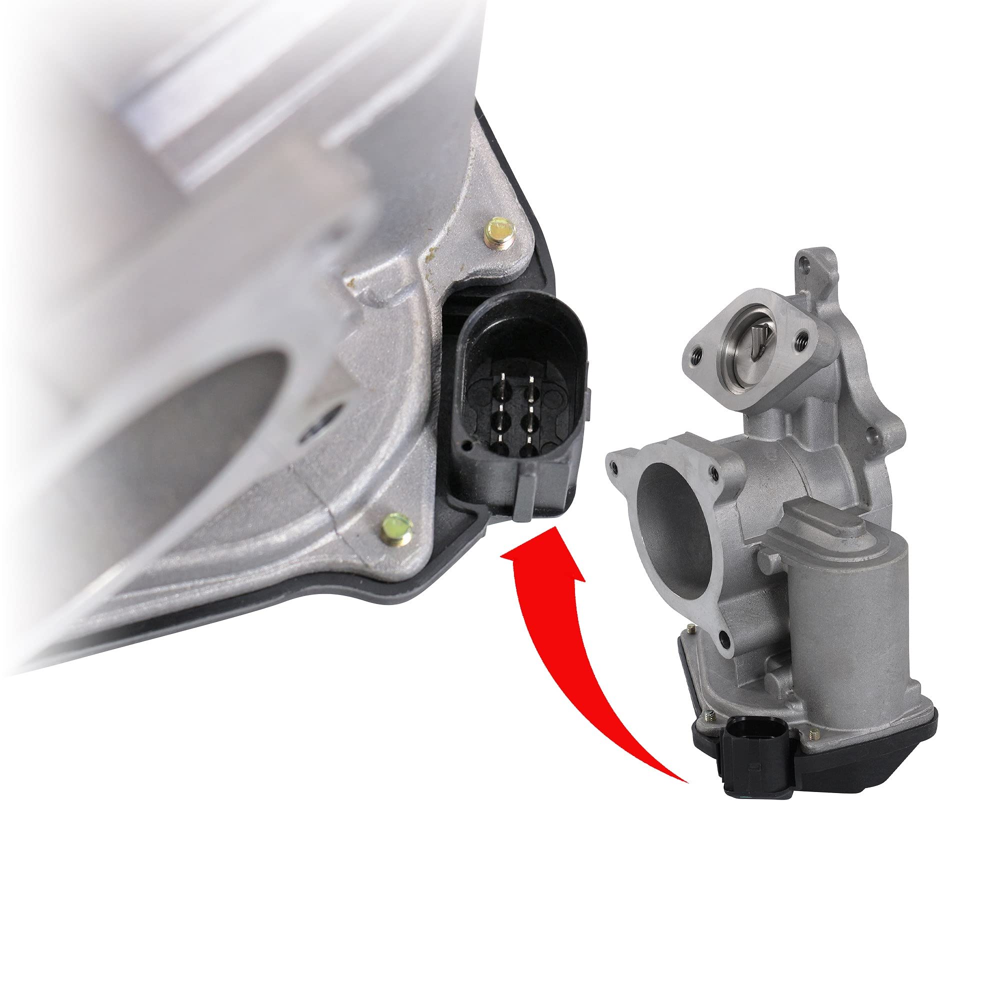 ATEC Germany 1x Válvula EGR eléctrica Compatible con AUDI A4 B7 (8EC), A4 B7 Avant (8ED), A6 C6 (4F2), A6 C6 Avant (4F5)