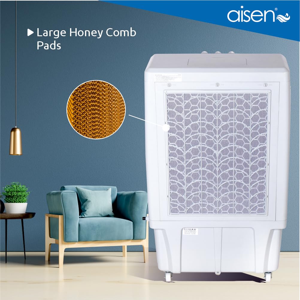 AISEN Guru Desert Cooler - 90L, Remote & Quiet -5