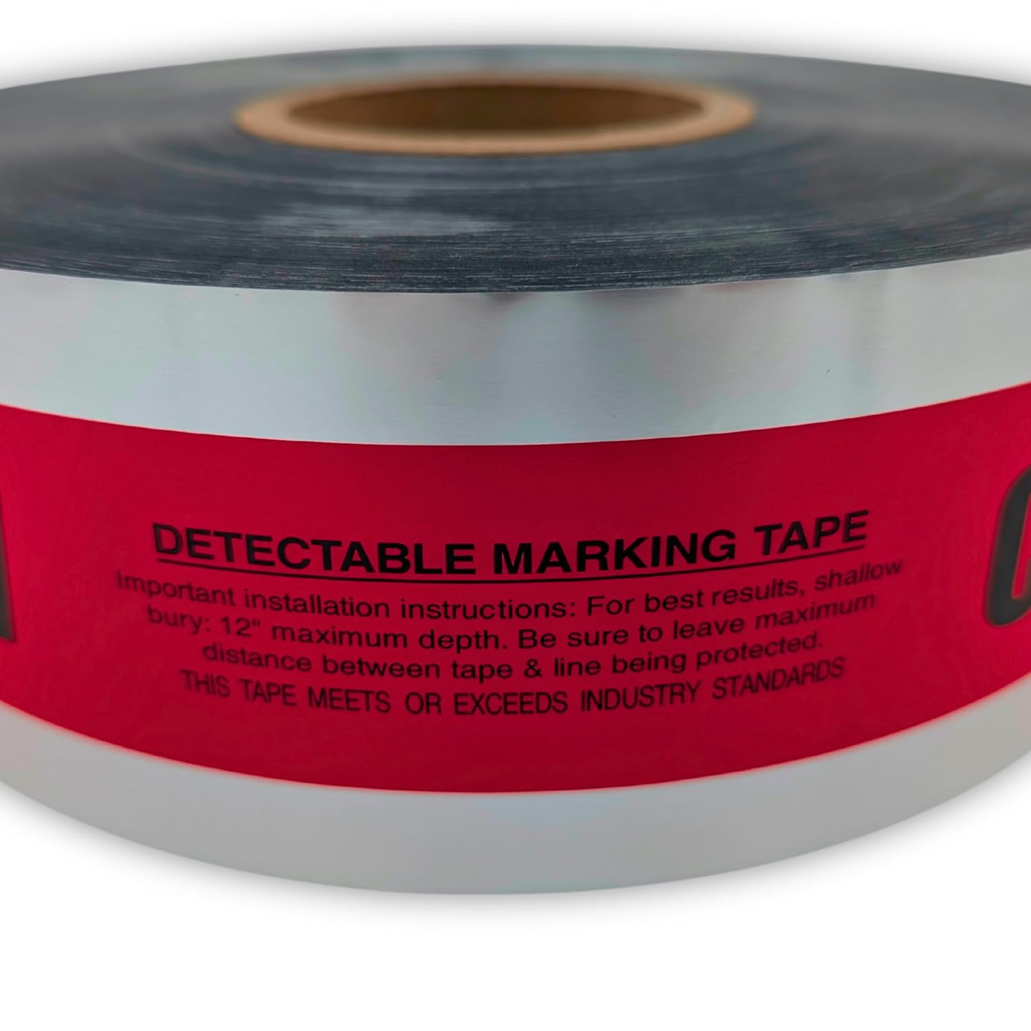 ACE Supply Buried Electrical Line Caution Tape - Detectable Underground Tape - 3 Inch x 1000 Ft Length, 5 Mil - Buried Electrical Tape Used for Utility Marking Tape