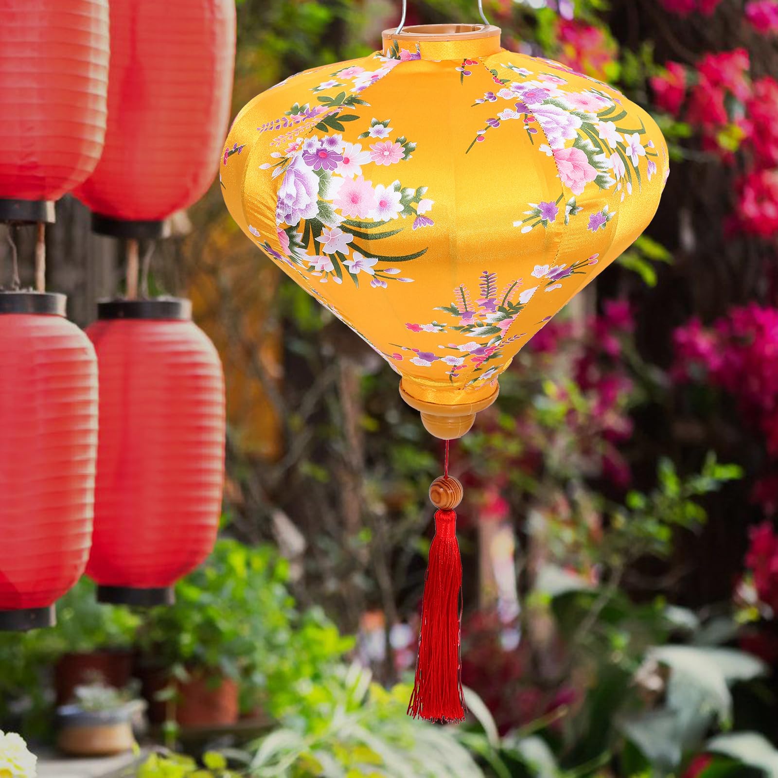 ORFOFE Vietnamesische Hängelaterne Dekorative Diamantlaterne Für Hochzeiten Feste Partys Installieren Aus Hochwertigem Material Einzigartiges Design