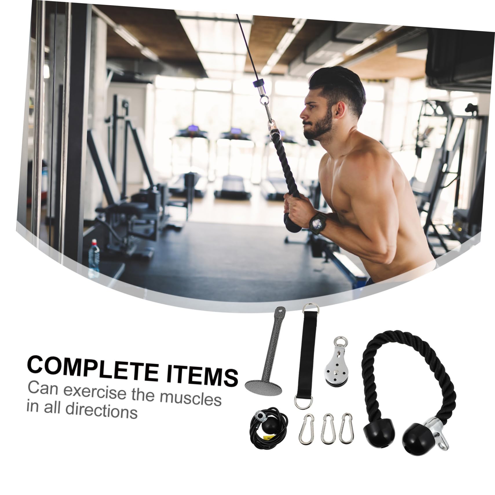Kisangel Máquina De Pull-Down para Entrenamiento De Brazos Equipo De Poleas De Elevación Sistema De Poleas para Fuerza Muscular para Ejercicio Casa