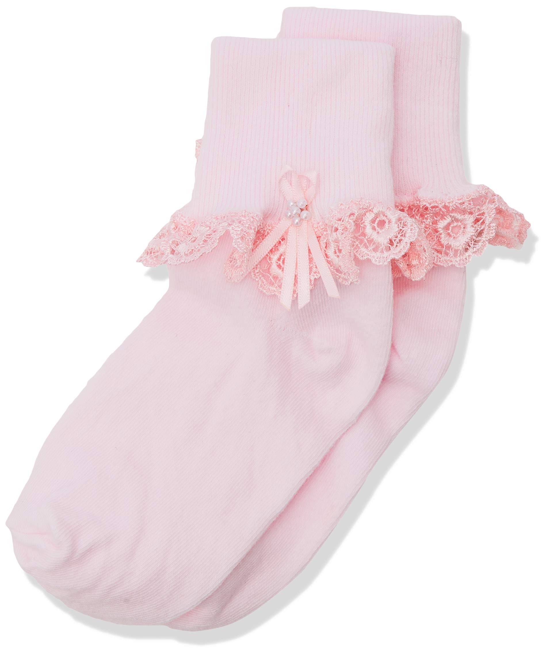 Country Kids Girl's 205 Venice Pearl Sock Pink 9-12 Plain Socks, Pink (Pink N/A), One Size (Manufacturer Size: 9-12)