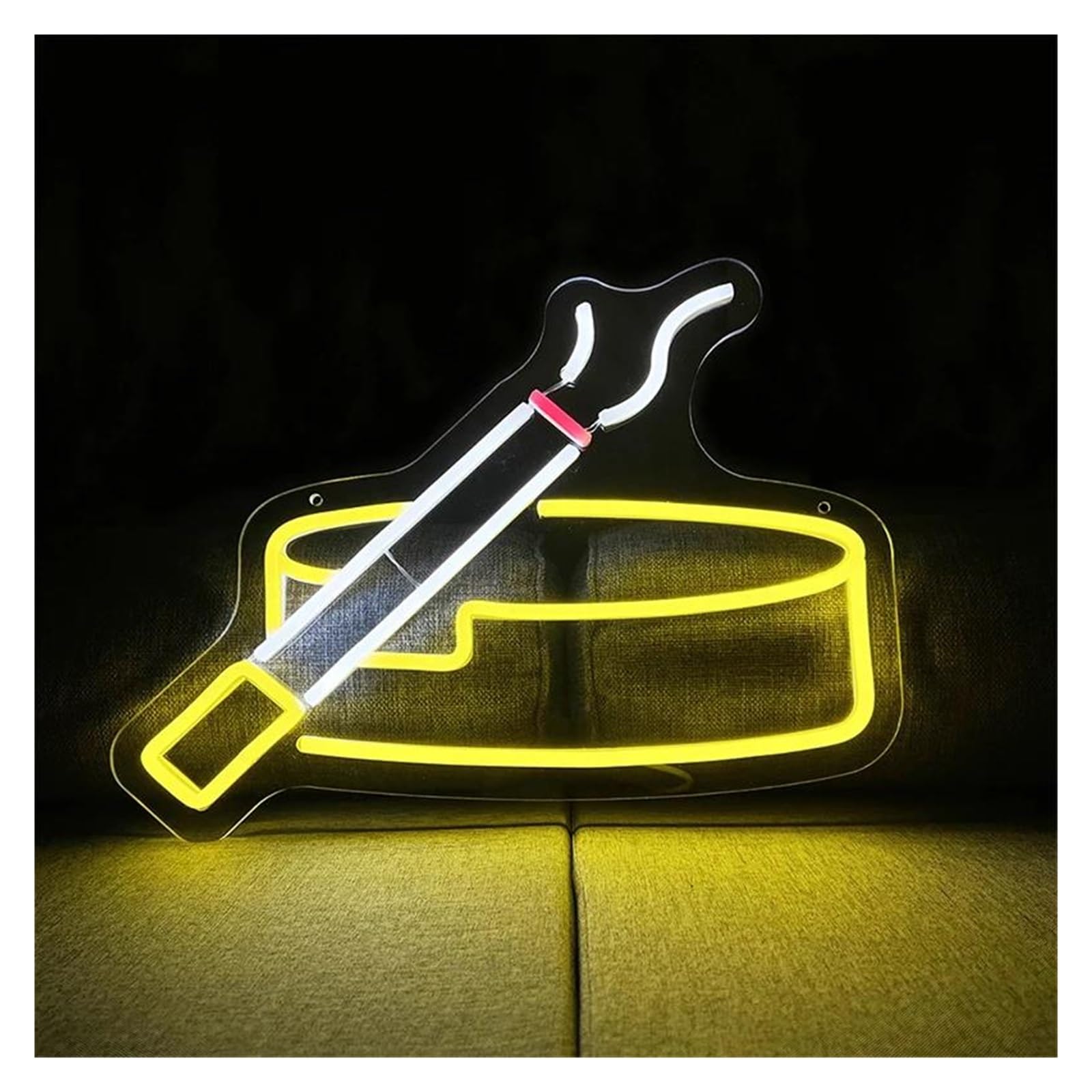 Wiszące neony artystyczne Papieros I Popielniczka Neon Na Dekoracje Ścienne Możliwość Przyciemniania Światła LED Do Pokoju Party Bar Club Sypialnia Lampa Do Strefy 40cm×30cm