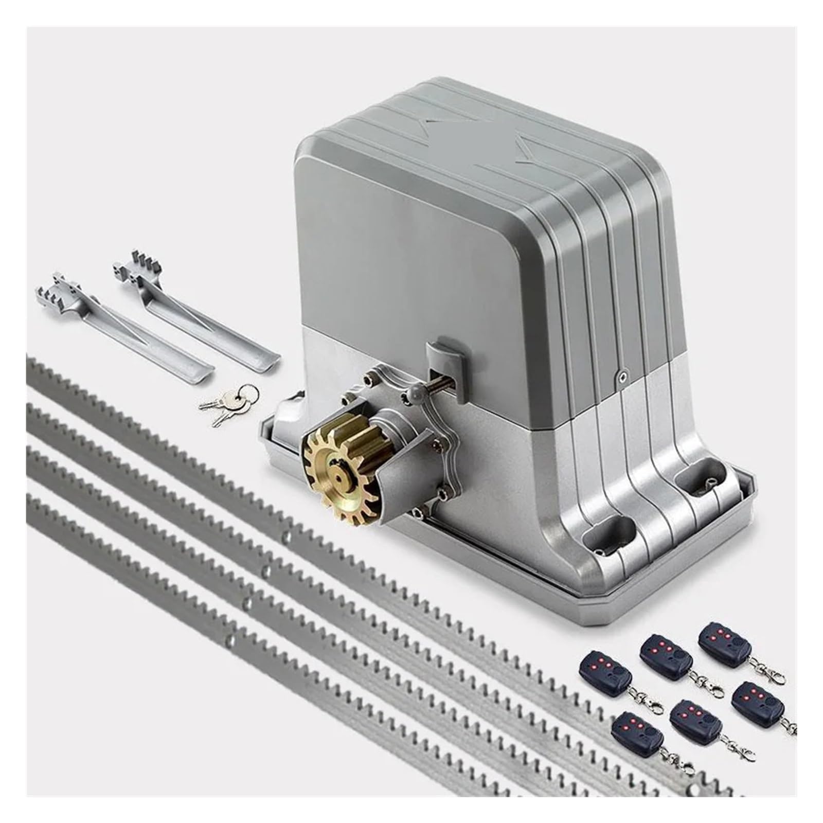 Apriporta del Garage, Dispositivo di apertura del motore for porta scorrevole elettrica automatica resistente con rack da 4 m (quantità controllo remoto/sensore/pulsante opzionale)