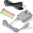 DS Lite Charger, DS Lite AC Power Adapter Kit for Nintendo DS Lite,100-240V Portable Travel Wall Charger with Foldable Plug Charging Cable & 4 Stylus Pens