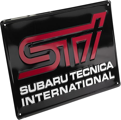 Miniatura 2 de Subaru Logo STi Genuino Reciclado 12 x 18 Cartel de Garaje Impreza Forester Outback Ascent BRZ Crosstrek Sti WRX Legacy
