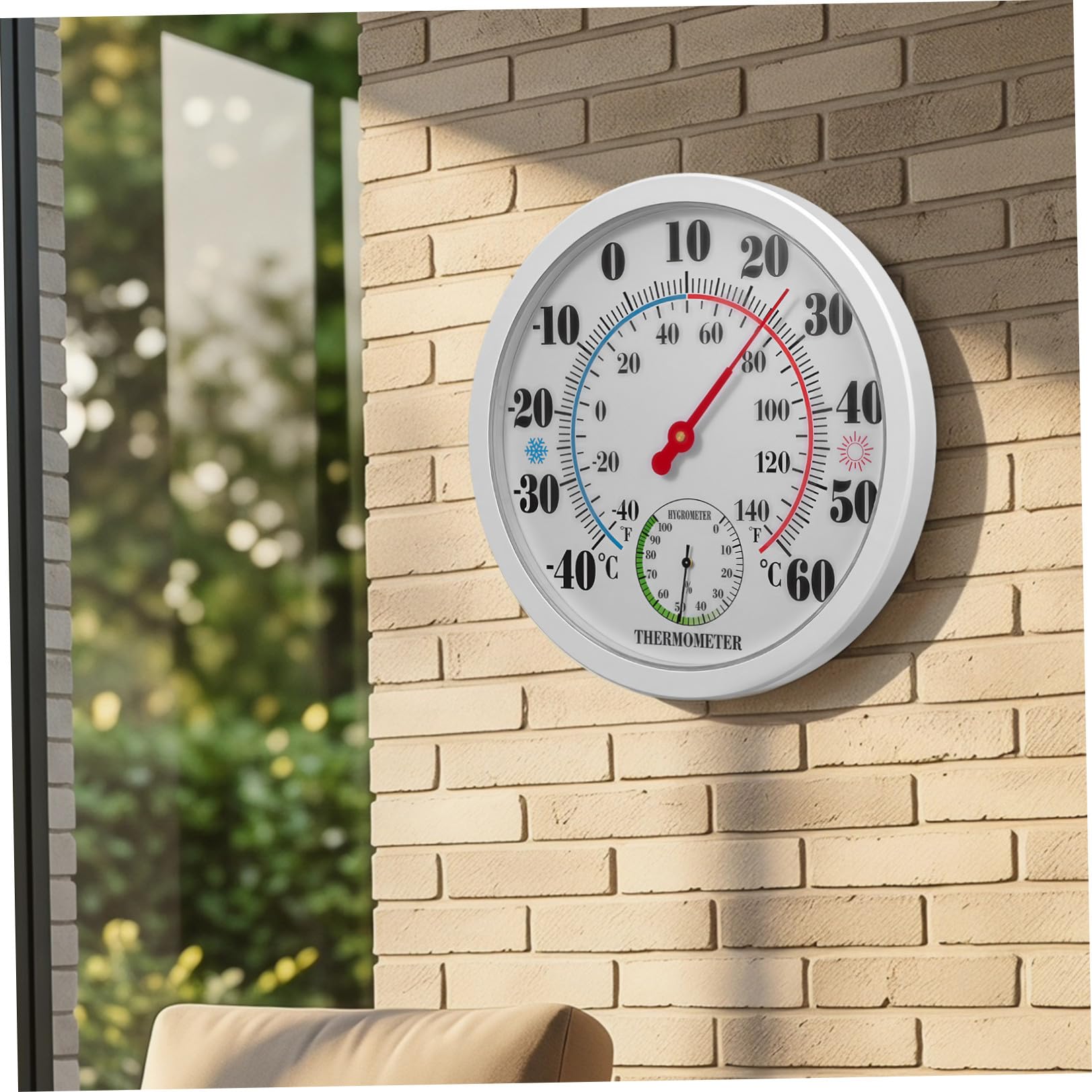 ULTECHNOVO Termómetro Higrómetro Digital Pantalla Clara de Pared para Interiores y Montaje Fácil, Material Plástico Abs, Adecuado para Sala y Dormitorio