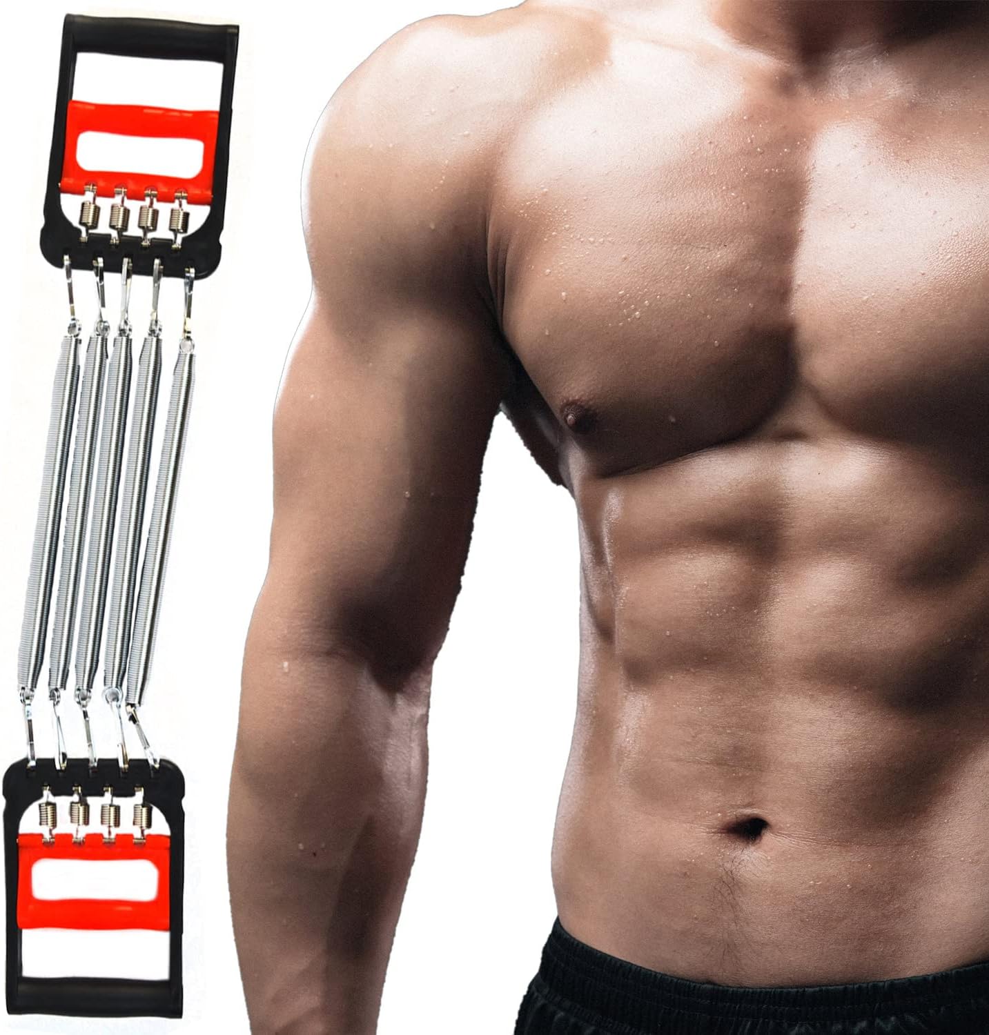 Ihuniu Chest Expander Hand Gripper Arm Pull Bar Arm