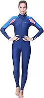 Traje de banho feminino com proteção UV, roupa de mergulho longa, secagem rápida, para mergulho, surfe, mergulho, mergulho, azul, PP