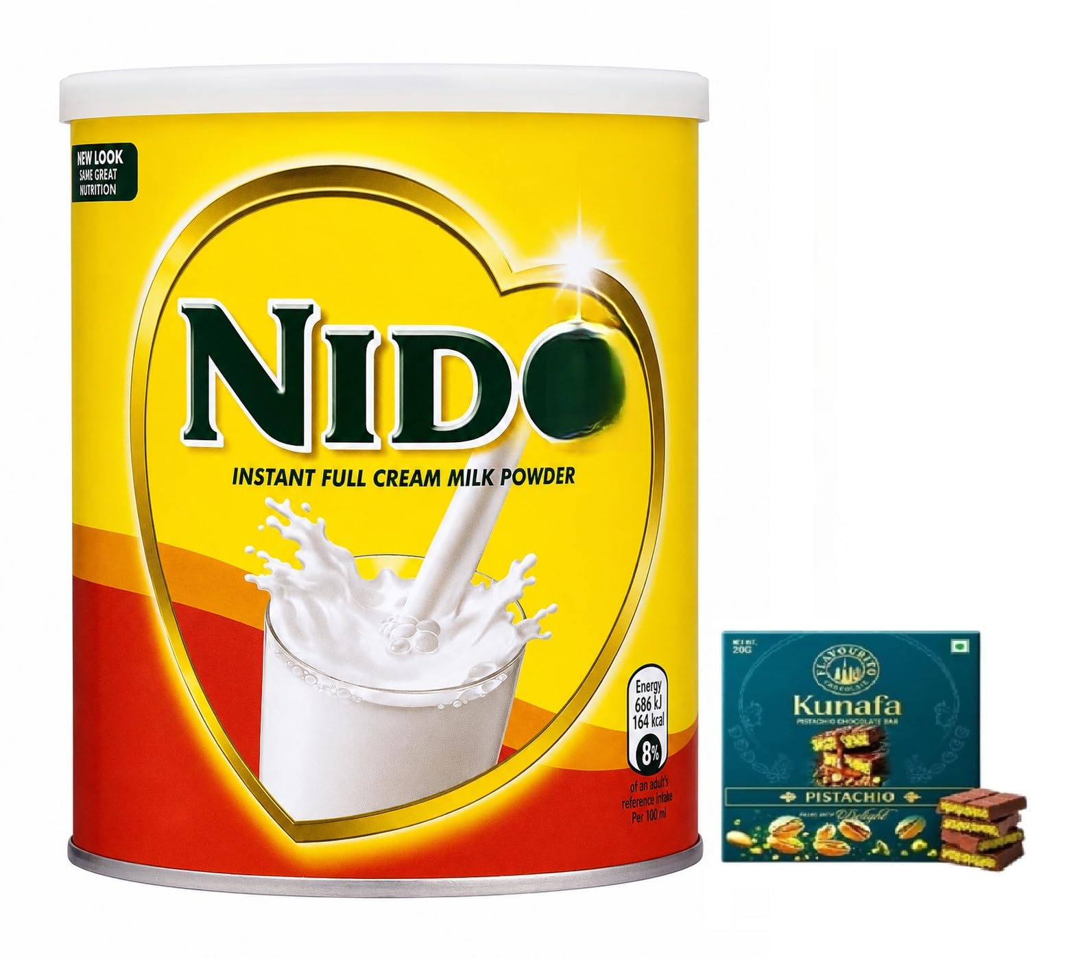 Nidos Milk Powder Full Cream Instant Milk Powder Rich Creamy Nutrition Drink for Daily Use 2.5kg (Imported) With Free Flavourito Kunafa Pistachio Chocolate Bar, 20g By Decadent Foods-image-19