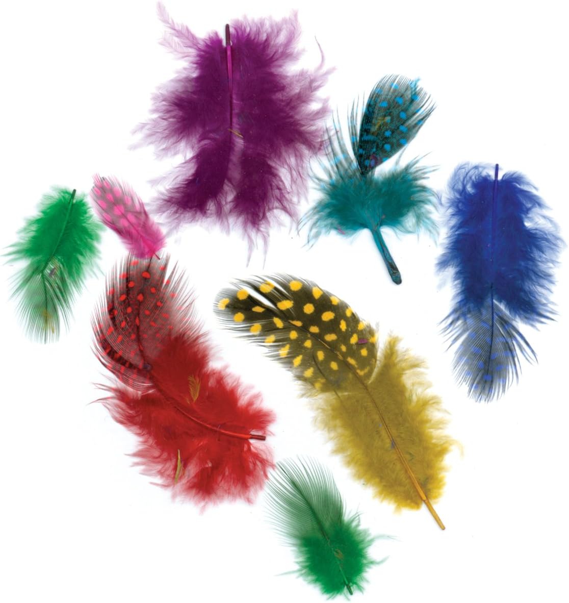 Zucker Feather (TM) - Loose Guinea Plumage Mix Dyed - Classic Mix