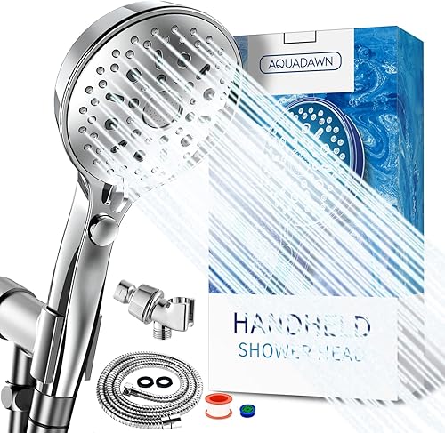 Cabezal de ducha de mano de alta presión, 11 ajustes de pulverización, interruptor de pausa de 4.85 pulgadas, cabezal de ducha de baño extraíble de