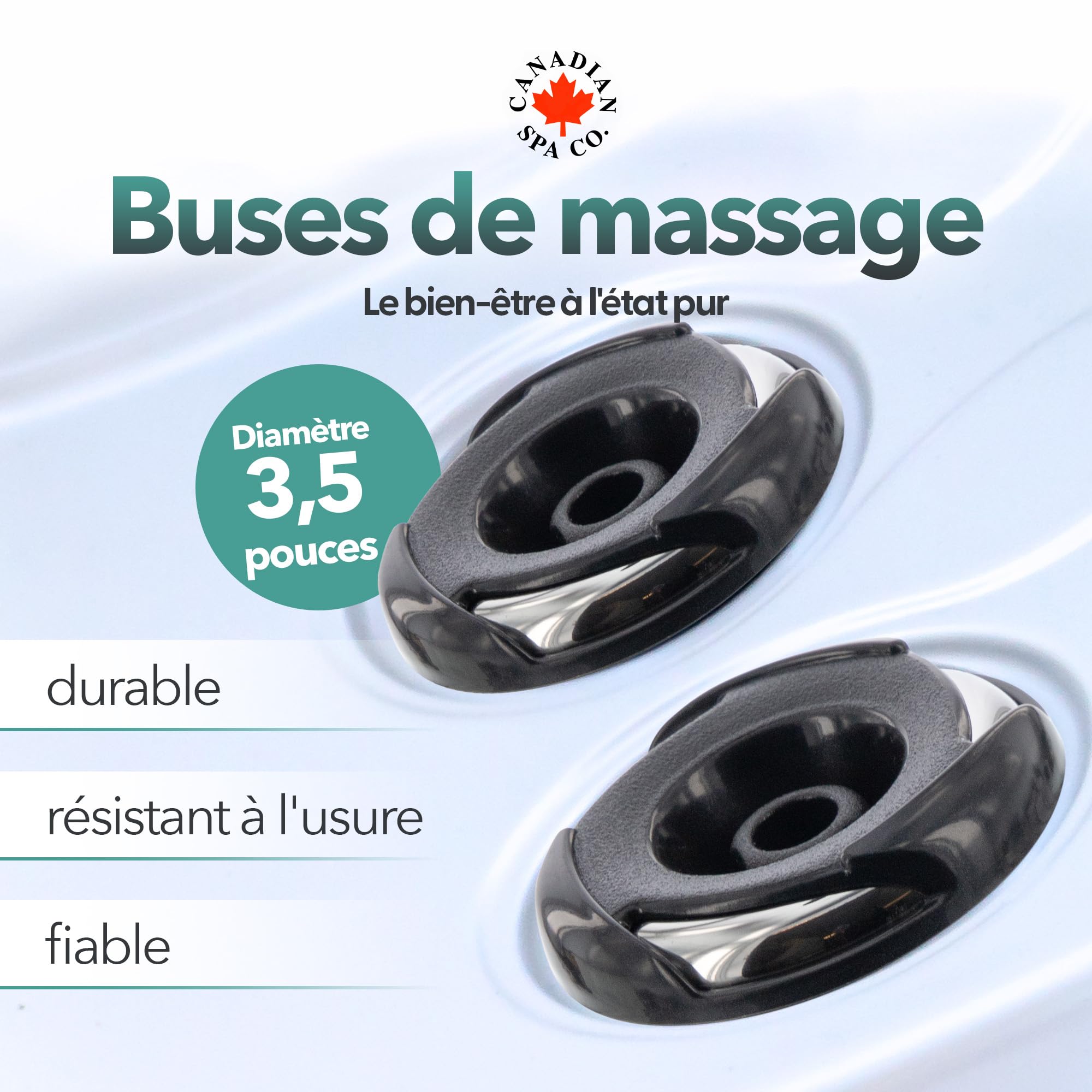 CANADIAN SPA CO. Hurricane Buse Directionnelle Buse de Massage Piscine Ø 90 mm Accessoire Piscine